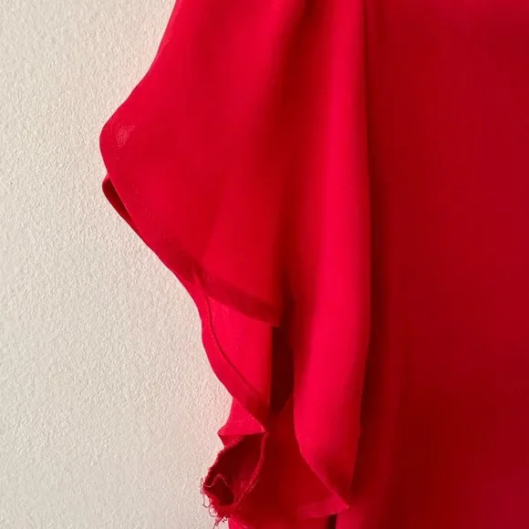 Loft Petite Red  Work Blouse - Picture 6 of 7